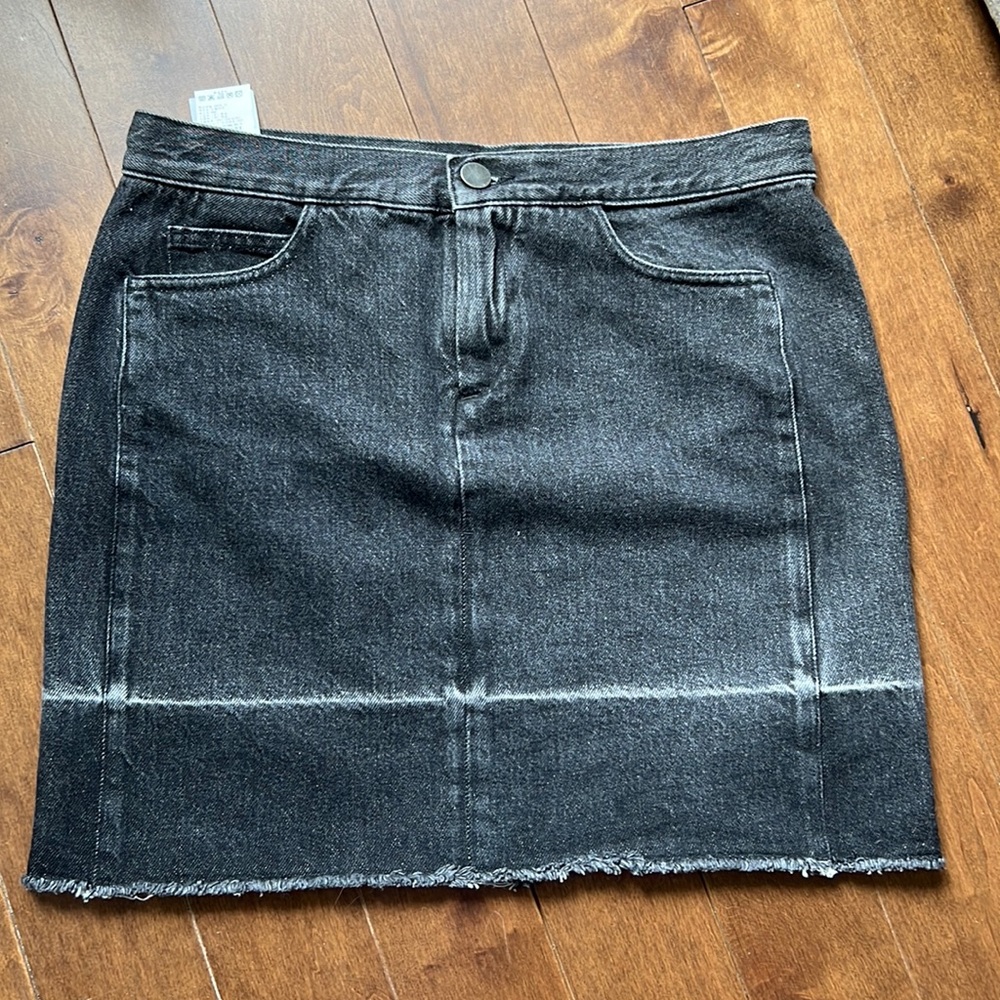 MM6 Margiela Charcoal Denim Mini Skirt Sz IT40